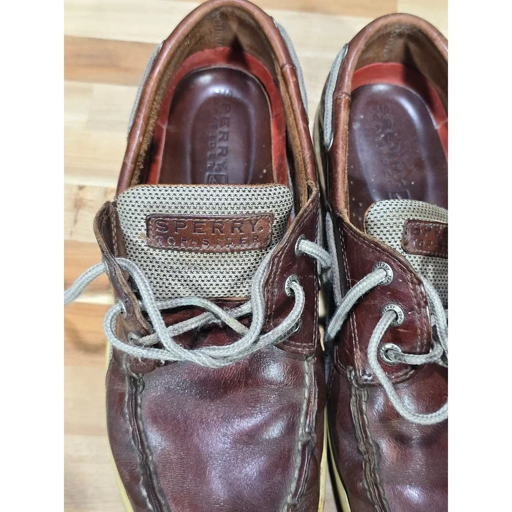 Sperry Men's Billfish 3-Eye Leather Boat Shoes Size‎ 11M Dark Tan 0799320 Casual